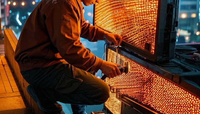 成都 LED 顯示屏安裝 : 多元技術(shù)融合 , 點(diǎn)亮城市光影